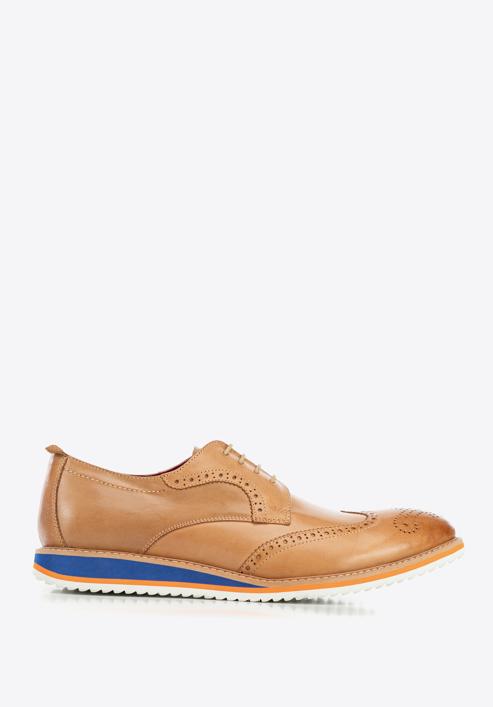 Men's shoes, light brown, 86-M-928-9-44, Photo 1