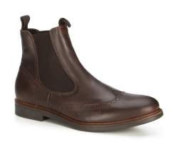 Men's shoes, brown, 89-M-352-4-44, Photo 1