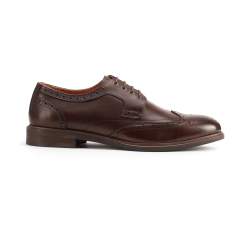Men's classic leather brogues, brown, 93-M-515-5-41, Photo 1