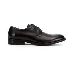 Męskie buty do garnituru skórzane gładkie, czarny, 93-M-524-5-42, Zdjęcie 1
