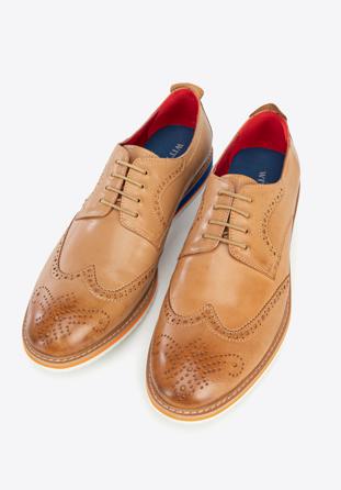 Men's shoes, light brown, 86-M-928-9-43, Photo 1