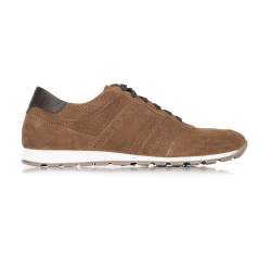 Men's suede lace up trainers, brown, 90-M-301-5-41, Photo 1