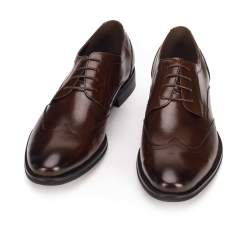 Leather Derby shoes, brown, 93-M-512-5-43, Photo 1