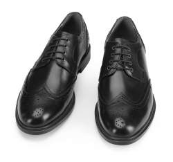 Men's classic leather brogues, black, 93-M-515-1-45, Photo 1