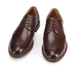 Men's classic leather brogues, brown, 93-M-515-5-41, Photo 1