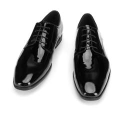 Buty do garnituru z lakierowanej skóry o smukłym nosku, czarny, 93-M-913-1-40, Zdjęcie 1