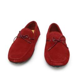 Men's suede driver loafers, red, 94-M-904-3-42, Photo 1