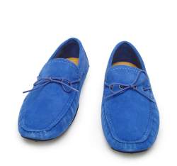 Men's suede driver loafers, blue, 94-M-904-7-41, Photo 1