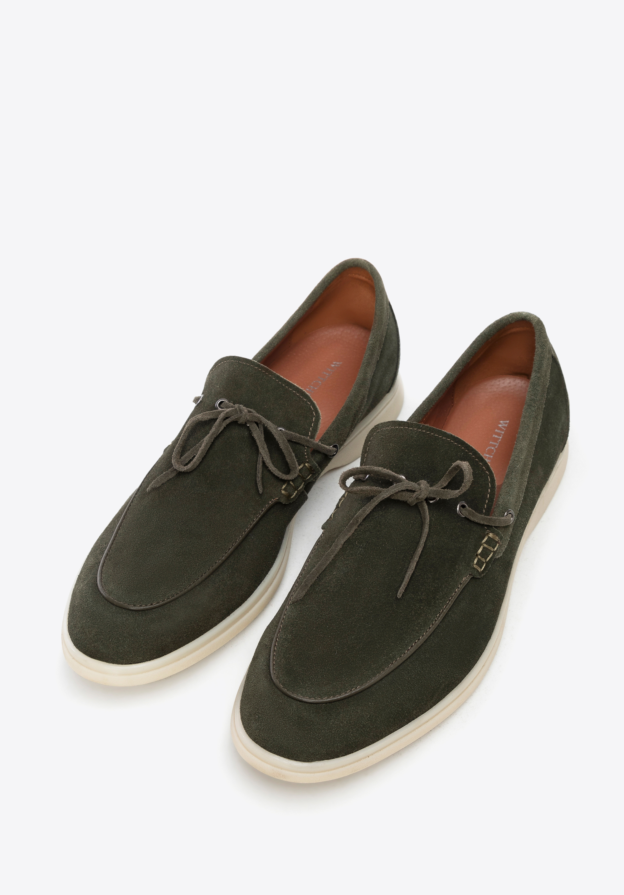 Men's suede loafers, green, 100-M-502-Z-40, Photo 1