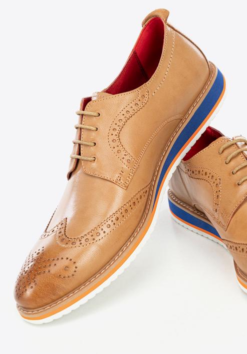 Men's shoes, light brown, 86-M-928-9-44, Photo 7
