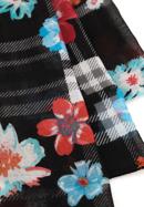 Women's delicate scarf with floral and checkered pattern, -, 98-7D-X09-X1, Photo 3