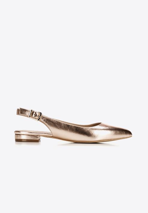 Low heel slingbacks, gold, 92-D-553-P-37, Photo 1