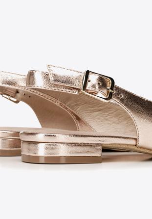 Low heel slingbacks, gold, 92-D-553-P-37, Photo 1