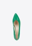 Leather block heel court shoes, green, 96-D-501-6-38, Photo 4