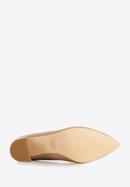 Leather block heel court shoes, beige, 96-D-501-7-38, Photo 6