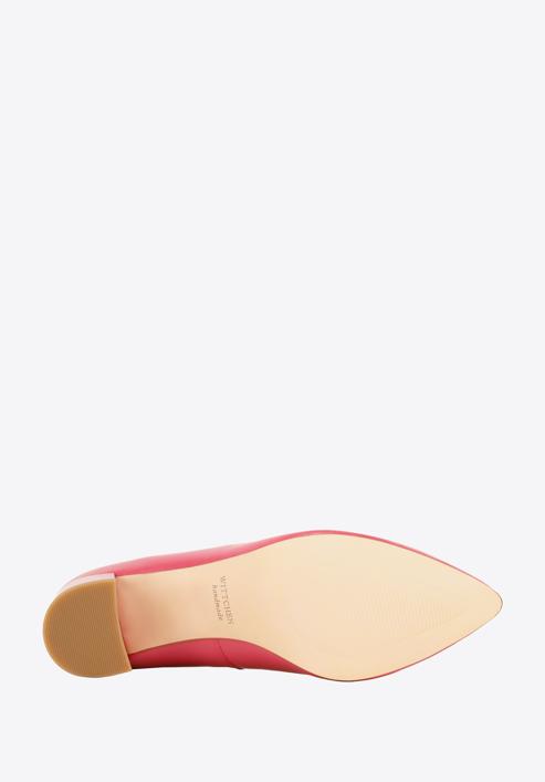 Leather block heel court shoes, pink, 96-D-501-P-37, Photo 6