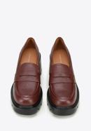 Leather platform court shoes, red, 97-D-504-3-40, Photo 3