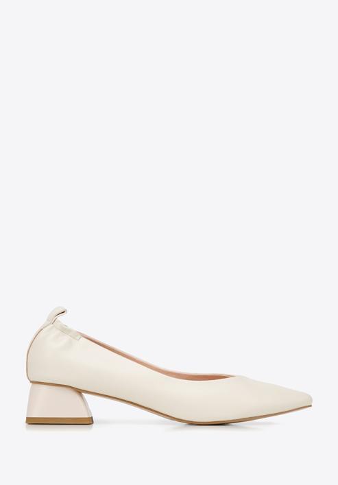 Leather court shoes, cream, 94-D-502-1-37, Photo 1