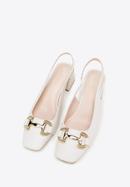 Leather sling back court shoes, cream, 98-D-966-P-40, Photo 2