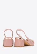 Leather sling back court shoes, pink, 98-D-966-P-38, Photo 4