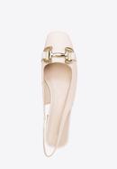 Leather sling back court shoes, beige, 98-D-966-P-38, Photo 5