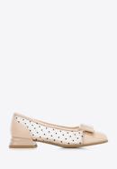 Polka dot mesh court shoes, beige, 96-D-516-1-37, Photo 1