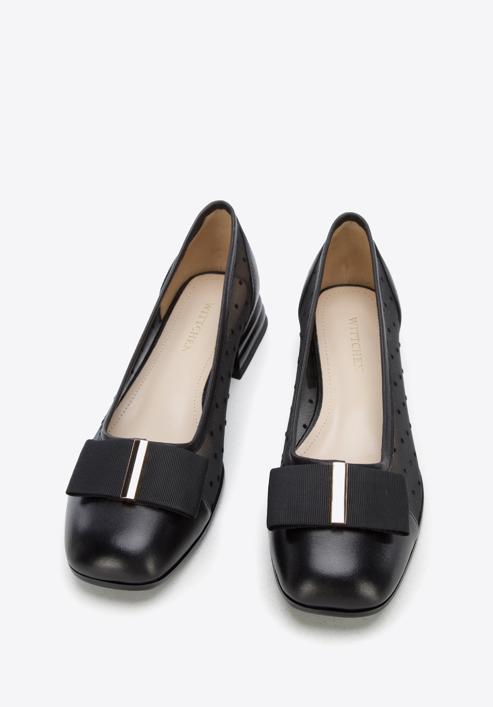 Polka dot mesh court shoes, black, 96-D-516-1P-39, Photo 3