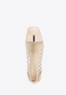 Polka dot mesh court shoes, beige, 96-D-516-1-37, Photo 4