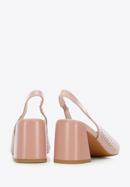 Perforated leather slingback shoes, muted pink, 96-D-518-0-37, Photo 5