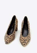 Animal print suede court shoes, black-brown, 96-D-500-1-41, Photo 3