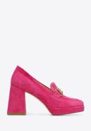 Suede platform shoes, pink, 96-D-509-5-41, Photo 1