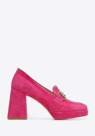 Suede platform shoes