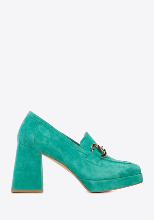 Suede platform shoes, green, 96-D-509-5-38, Photo 1