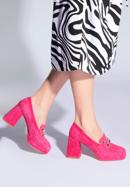 Suede platform shoes, pink, 96-D-509-5-41, Photo 15