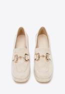 Suede platform shoes, light beige, 96-D-509-Z-37, Photo 2