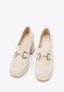 Suede platform shoes, light beige, 96-D-509-5-39, Photo 3