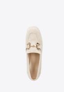 Suede platform shoes, light beige, 96-D-509-P-41, Photo 4