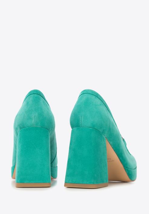 Suede platform shoes, green, 96-D-509-9-38, Photo 5