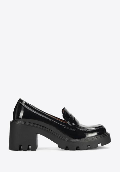 Patent leather platform court shoes, black, 95-D-519-3-40, Photo 1