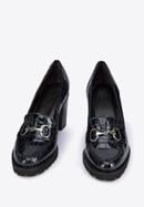 Patent leather court shoes, navy blue, 95-D-100-4-35, Photo 2