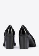 Patent leather court shoes, black-silver, 95-D-100-1L-39, Photo 4