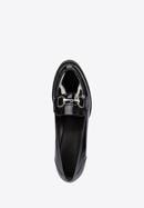 Patent leather court shoes, black-silver, 95-D-100-4-37, Photo 5