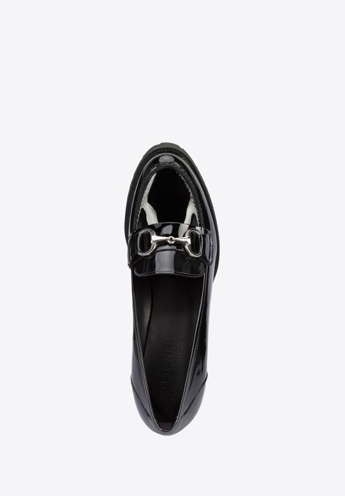 Patent leather court shoes, black-silver, 95-D-100-1L-40, Photo 5