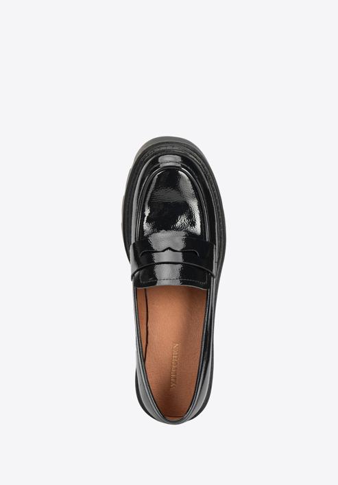 Patent leather platform court shoes, black, 95-D-519-1-38, Photo 5