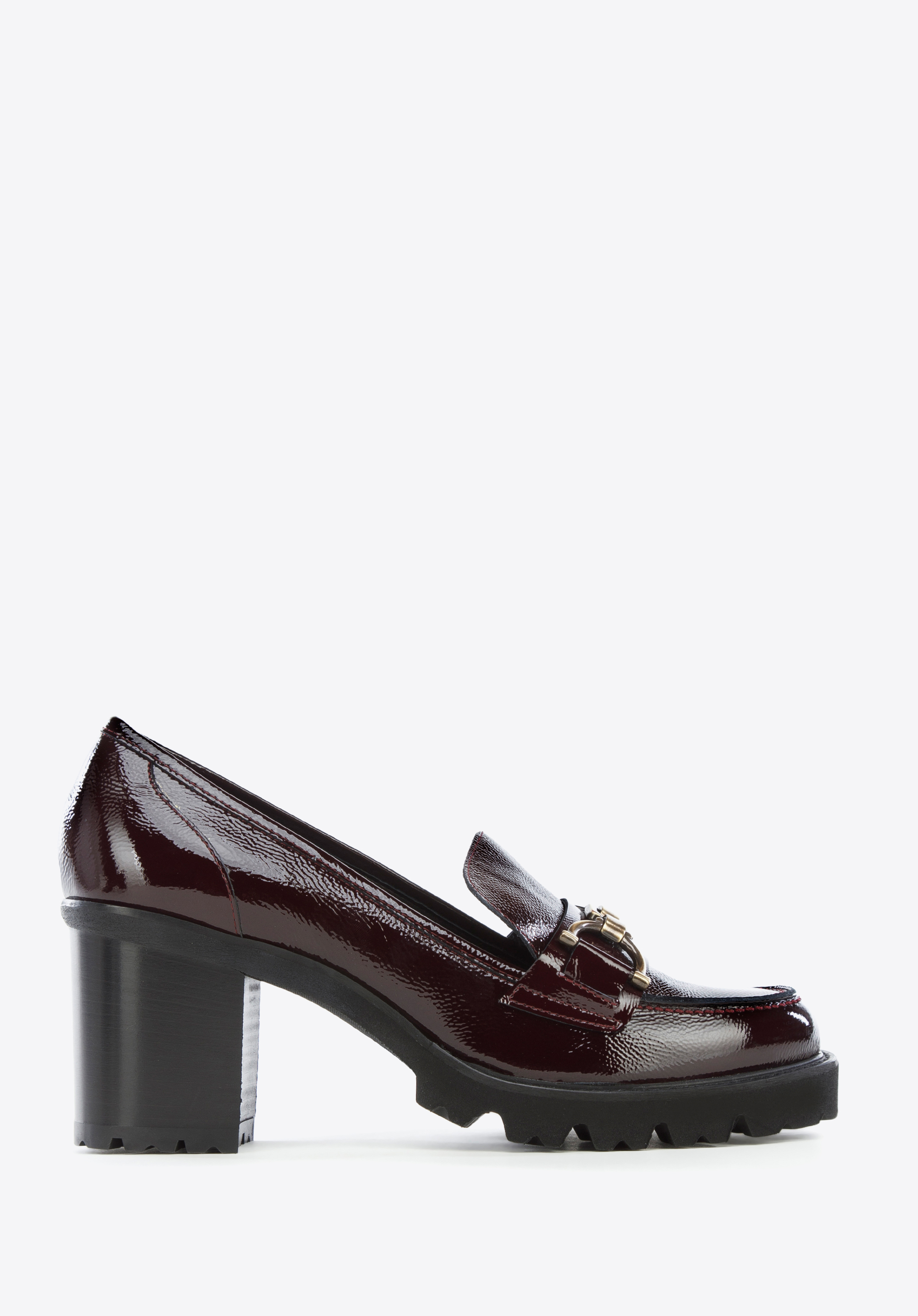 Burgundy patent court clearance shoes