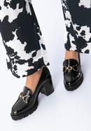 Patent leather court shoes with buckle detail, black, 97-D-107-3-36, Photo 15