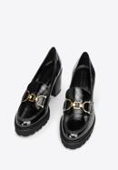 Patent leather court shoes with buckle detail, black, 97-D-107-3-41, Photo 2