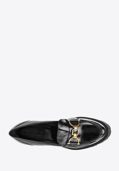 Patent leather court shoes with buckle detail, black, 97-D-107-3-37_5, Photo 5