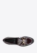 Patent leather court shoes with buckle detail, deep burgundy, 97-D-107-1-38_5, Photo 5