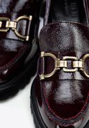 Patent leather court shoes with buckle detail, deep burgundy, 97-D-107-3-40, Photo 9